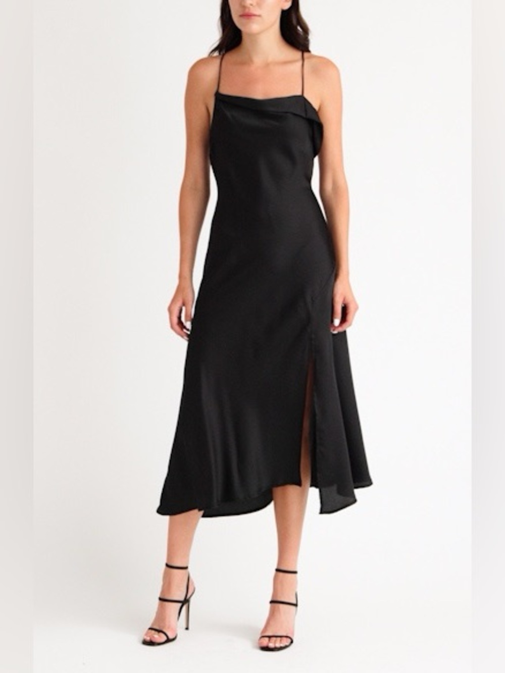ASTR the Label cowl neck slipdress in black